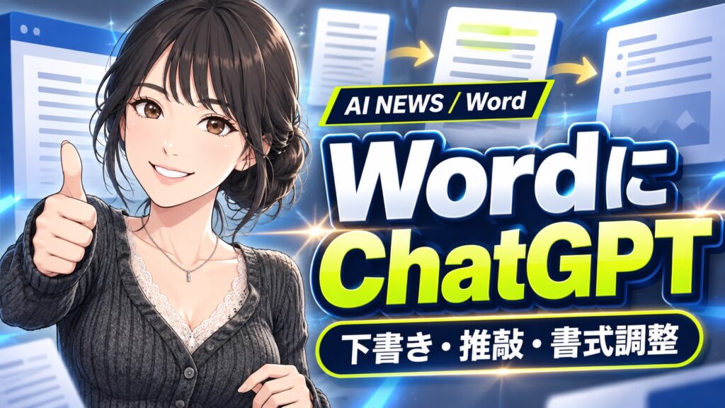 WordにChatGPT。文書作成はどこまで変わる？