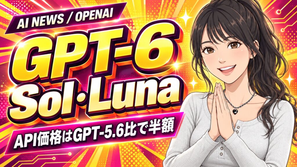 GPT-6「Sol」「Luna」登場!API価格も手頃に