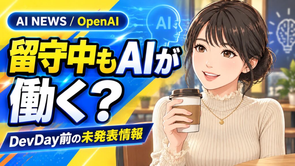 ChatGPTが留守中も働く？ OpenAI発表前に確認したいこと