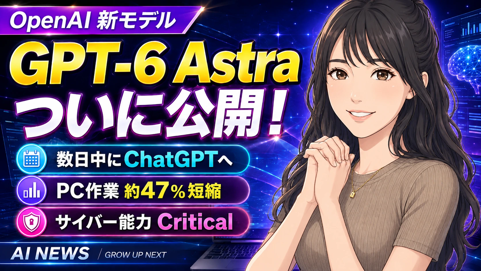 GPT-6 Astra公開！ChatGPTの「仕事を任せる力」がさらに一段上へ