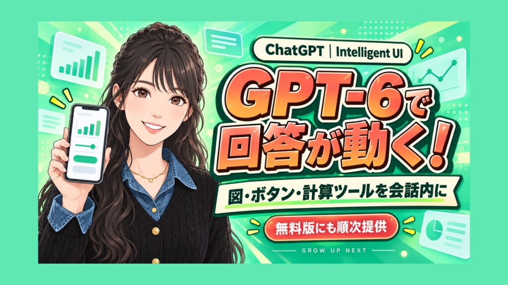 ChatGPTにGPT-6!回答が「読める」から「触れる」へ