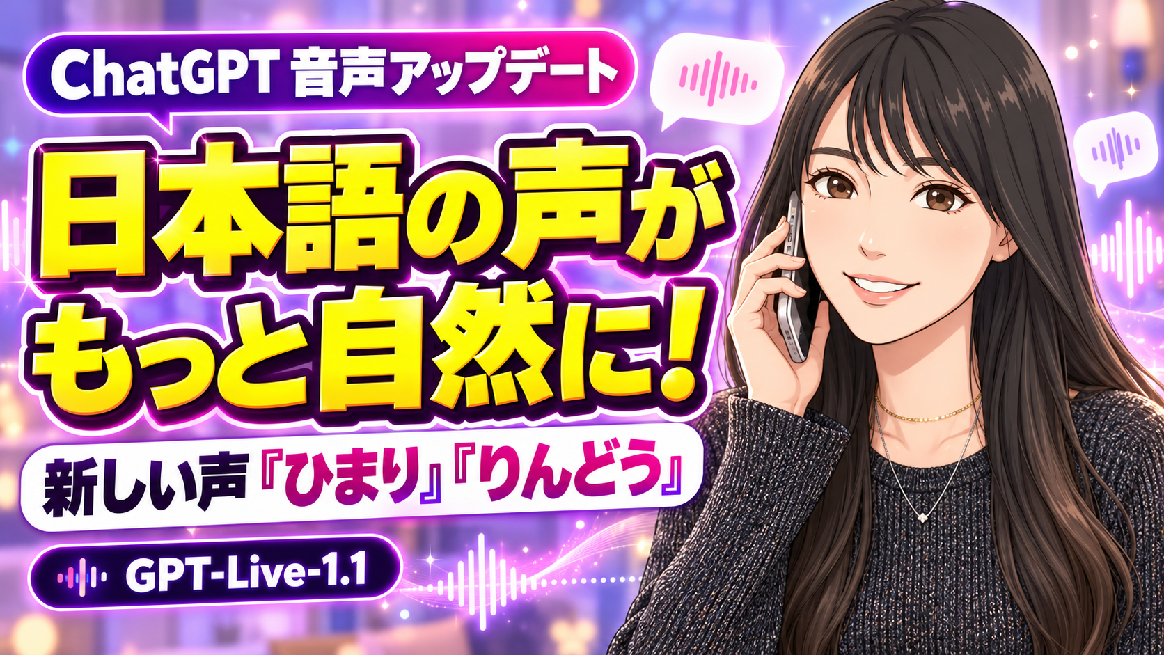ChatGPTの日本語音声が更新！「ひまり」「りんどう」を試してみよう